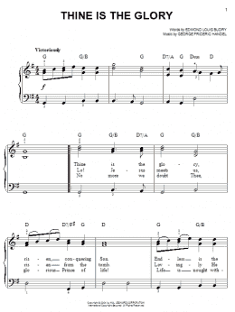 page one of Thine Is The Glory (Easy Piano)