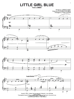 page one of Little Girl Blue (arr. Phillip Keveren) (Piano Solo)