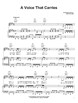 page one of A Voice That Carries (Piano, Vocal & Guitar Chords (Right-Hand Melody))