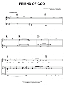 page one of Friend Of God (Piano, Vocal & Guitar Chords (Right-Hand Melody))