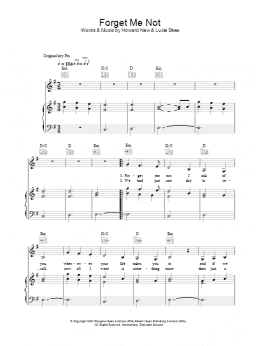page one of Forget Me Not (Piano, Vocal & Guitar Chords)