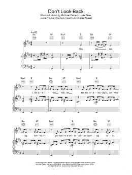 page one of Don't Look Back (Piano, Vocal & Guitar Chords)