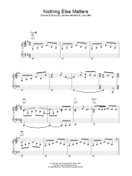 page one of Nothing Else Matters (Piano, Vocal & Guitar Chords (Right-Hand Melody))