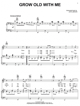 page one of Grow Old With Me (Piano, Vocal & Guitar Chords (Right-Hand Melody))
