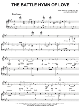 page one of The Battle Hymn Of Love (Piano, Vocal & Guitar Chords (Right-Hand Melody))