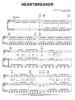 page one of Heartbreaker (Piano, Vocal & Guitar Chords (Right-Hand Melody))