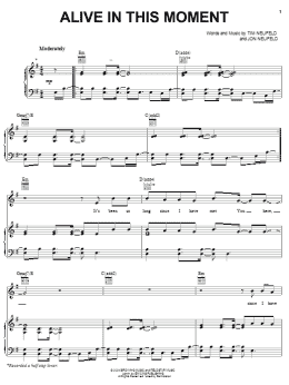 page one of Alive In This Moment (Piano, Vocal & Guitar Chords (Right-Hand Melody))