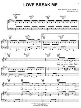 page one of Love Break Me (Piano, Vocal & Guitar Chords (Right-Hand Melody))