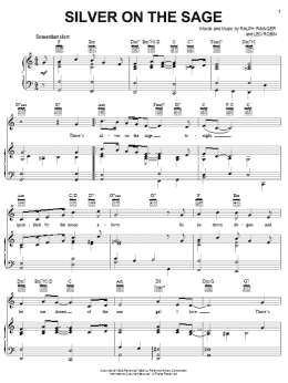 page one of Silver On The Sage (Piano, Vocal & Guitar Chords (Right-Hand Melody))