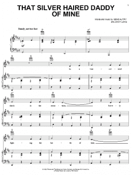 page one of That Silver Haired Daddy Of Mine (Piano, Vocal & Guitar Chords (Right-Hand Melody))
