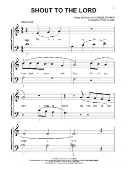 page one of Shout To The Lord (arr. Phillip Keveren) (Beginning Piano Solo)