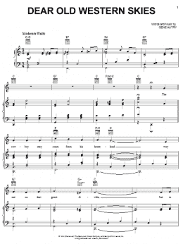 page one of Dear Old Western Skies (Piano, Vocal & Guitar Chords (Right-Hand Melody))