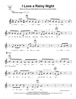 page one of I Love A Rainy Night (Piano, Vocal & Guitar Chords (Right-Hand Melody))