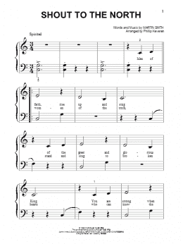 page one of Shout To The North (arr. Phillip Keveren) (Beginning Piano Solo)