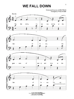 page one of We Fall Down (arr. Phillip Keveren) (Beginning Piano Solo)