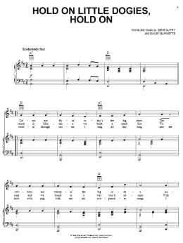 page one of Hold On Little Dogies, Hold On (Piano, Vocal & Guitar Chords (Right-Hand Melody))