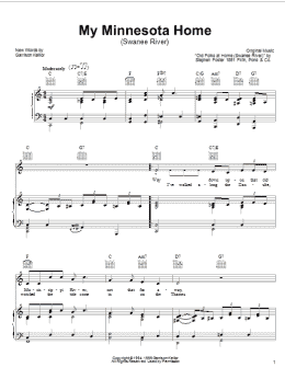 page one of My Minnesota Home (Piano, Vocal & Guitar Chords (Right-Hand Melody))