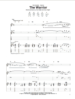 page one of The Warrior (Guitar Tab)