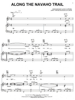 page one of Along The Navajo Trail (Piano, Vocal & Guitar Chords (Right-Hand Melody))