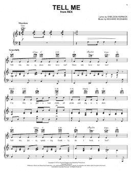 page one of Tell Me (Piano, Vocal & Guitar Chords (Right-Hand Melody))