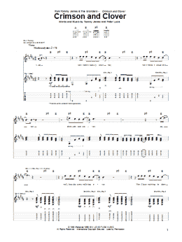page one of Crimson And Clover (Guitar Tab)
