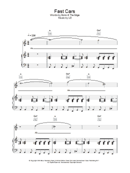 page one of Fast Cars (Piano, Vocal & Guitar Chords)
