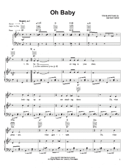 page one of Oh Baby (Piano, Vocal & Guitar Chords (Right-Hand Melody))