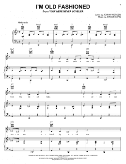 page one of I'm Old Fashioned (Piano, Vocal & Guitar Chords (Right-Hand Melody))