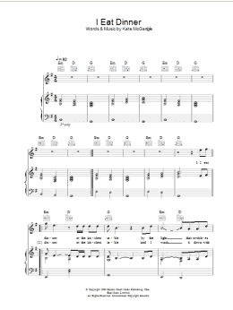 page one of I Eat Dinner (Piano, Vocal & Guitar Chords)