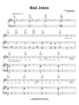 page one of Bad Jokes (Piano, Vocal & Guitar Chords (Right-Hand Melody))