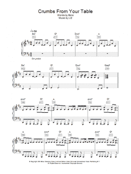 page one of Crumbs From Your Table (Piano, Vocal & Guitar Chords)