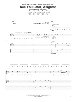page one of See You Later, Alligator (Guitar Tab)