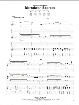 page one of Marrakesh Express (Guitar Tab)