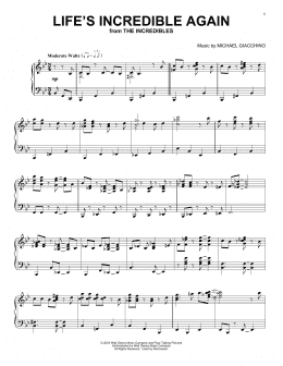 page one of Life's Incredible Again (Piano Solo)