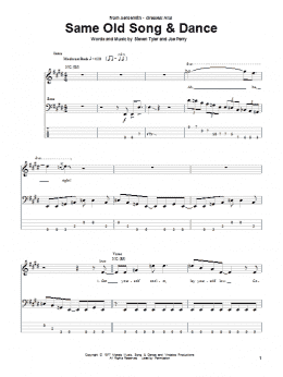 page one of Same Old Song And Dance (Bass Guitar Tab)
