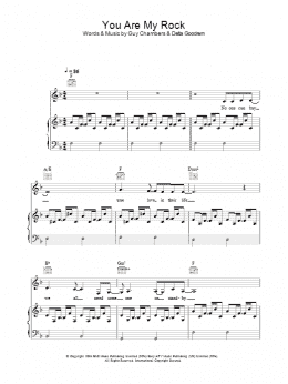page one of You Are My Rock (Piano, Vocal & Guitar Chords)