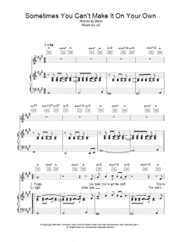 page one of Sometimes You Can't Make It On Your Own (Piano, Vocal & Guitar Chords)