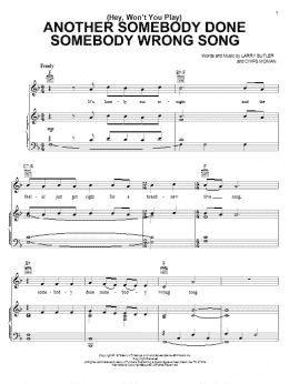 page one of (Hey, Won't You Play) Another Somebody Done Somebody Wrong Song (Piano, Vocal & Guitar Chords (Right-Hand Melody))