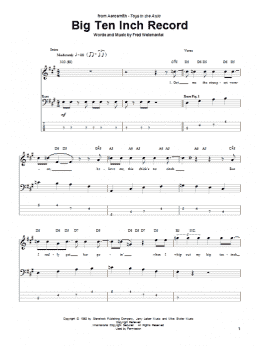 page one of Big Ten Inch Record (Bass Guitar Tab)