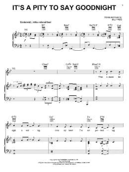 page one of It's A Pity To Say Goodnight (Piano, Vocal & Guitar Chords (Right-Hand Melody))