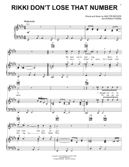 page one of Rikki Don't Lose That Number (Piano, Vocal & Guitar Chords (Right-Hand Melody))