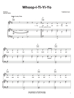 page one of Whoop-I-Ti-Yi-Yo (Piano, Vocal & Guitar Chords (Right-Hand Melody))