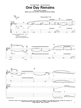 page one of One Day Remains (Guitar Tab)
