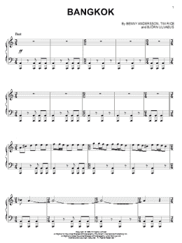 page one of Bangkok (Piano Solo)