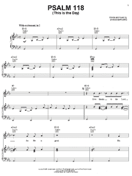 page one of Psalm 118 (This Is The Day) (Piano, Vocal & Guitar Chords (Right-Hand Melody))