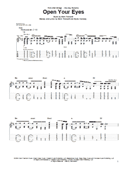 page one of Open Your Eyes (Guitar Tab)