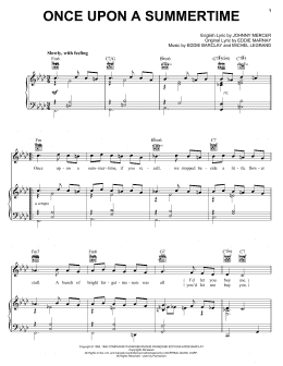 page one of Once Upon A Summertime (Piano, Vocal & Guitar Chords (Right-Hand Melody))