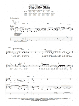 page one of Shed My Skin (Guitar Tab)