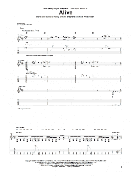 page one of Alive (Guitar Tab)