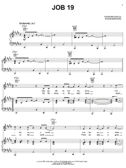 page one of Job 19 (Piano, Vocal & Guitar Chords (Right-Hand Melody))